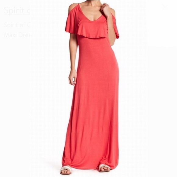 𝅺{NORDSTROM} Spirit of Grace Cold Shoulder Dress - Picture 1 of 5